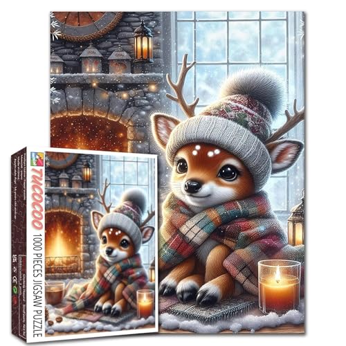 Weihnachten Hirsche Jigsaw Puzzle 1000 Stücke für Erwachsene Herausforderung für Familie oder Freunde Spiel geeignet für alle Puzzle Spielzeug Enthusiasten Beste für Game Play Sammlung Weihnachten Hirsche Jigsaw Puzzle 1000 Stücke für Erwachsene Herausforderung für Familie oder Freunde Spiel geeignet für alle Puzzle Spielzeug Enthusiasten Beste für Game Play Sammlung von Walarky