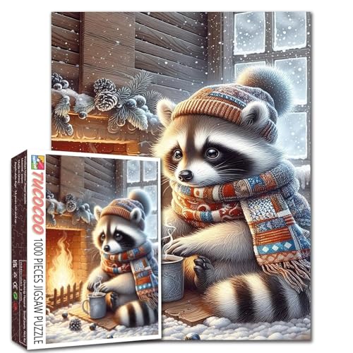 Weihnachten Raccoon Jigsaw Puzzle 1000 Stücke für Erwachsene Intellektuelle Decompressing Spaß Familienspiel Beste für Familie Spiel Spiele Sammlung Stress Relief Spielzeug Wanddekoration Weihnachten Raccoon Jigsaw Puzzle 1000 Stücke für Erwachsene Intellektuelle Decompressing Spaß Familienspiel Beste für Familie Spiel Spiele Sammlung Stress Relief Spielzeug Wanddekoration von Walarky