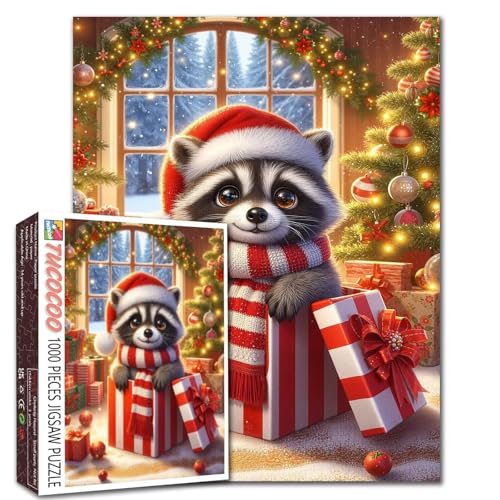 Weihnachten Raccoon Jigsaw Puzzle 1000 Stücke für Erwachsene Intellektuelle Decompressing Spaß Familienspiel Beste für Familie Spiel Spiele Sammlung Wand Kunst Dekor Geschenk Wand Dekor Weihnachten Raccoon Jigsaw Puzzle 1000 Stücke für Erwachsene Intellektuelle Decompressing Spaß Familienspiel Beste für Familie Spiel Spiele Sammlung Wand Kunst Dekor Geschenk Wand Dekor von Walarky