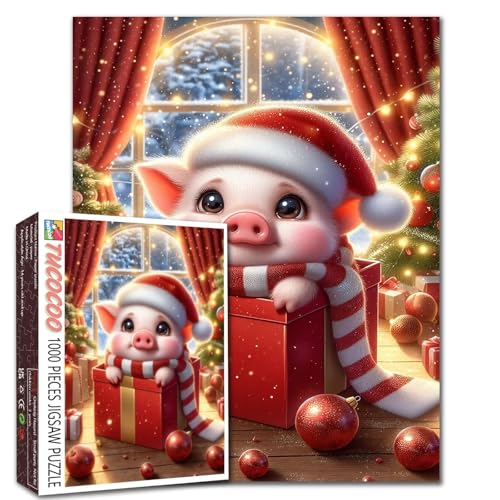 Weihnachten Schweine Jigsaw Puzzle 1000 Stücke für Erwachsene Intellektuelle Dekomprimierung Spaß Familienspiel Beste für Familie Spiel Spiele Sammlung Entspannung Unterhaltung Aktivität Weihnachten Schweine Jigsaw Puzzle 1000 Stücke für Erwachsene Intellektuelle Dekomprimierung Spaß Familienspiel Beste für Familie Spiel Spiele Sammlung Entspannung Unterhaltung Aktivität von Walarky