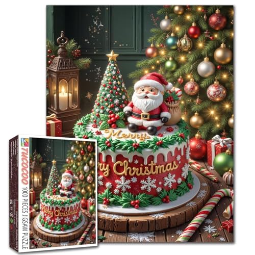 Weihnachten Weihnachtsmann Kuchen Dessert 1000 Teile Puzzle für Erwachsene Weihnachtsbaum Cane Candy Puzzle Entspannung Unterhaltung Aktivität Wohnzimmer Wanddekoration Lustige Geschenke Weihnachten Weihnachtsmann Kuchen Dessert 1000 Teile Puzzle für Erwachsene Weihnachtsbaum Cane Candy Puzzle Entspannung Unterhaltung Aktivität Wohnzimmer Wanddekoration Lustige Geschenke von Walarky