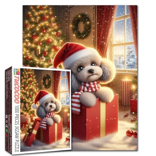 Weihnachtshund 1000 Teile Puzzle für Erwachsene Herausfordernd für Familie oder Freunde Spiel Entspannung Unterhaltung Aktivität Intellektuelle Dekomprimierung Spaß Familienspiel 19,7 x 27,6 Zoll Weihnachtshund 1000 Teile Puzzle für Erwachsene Herausfordernd für Familie oder Freunde Spiel Entspannung Unterhaltung Aktivität Intellektuelle Dekomprimierung Spaß Familienspiel 19,7 x 27,6 Zoll von Walarky