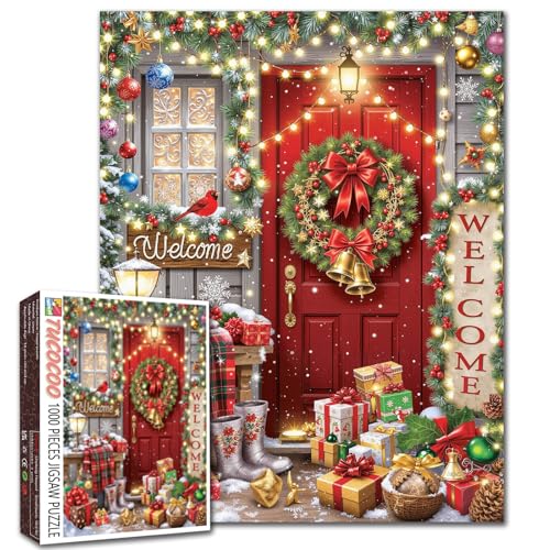 Weihnachtstor Puzzle 1000 Teile für Erwachsene Lichter Puzzles Herausfordernd für Familie oder Freunde Spiel Perfekt für Familienspielabende Wandkunst Leinwand Puzzle Weihnachtstor Puzzle 1000 Teile für Erwachsene Lichter Puzzles Herausfordernd für Familie oder Freunde Spiel Perfekt für Familienspielabende Wandkunst Leinwand Puzzle von Walarky
