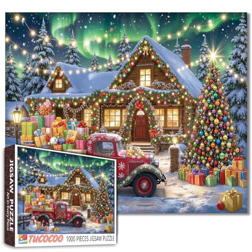 Weihnachtswagen Jigsaw Puzzle 1000 Stücke für Erwachsene Schneehäuser Puzzles unmöglich schwer schwierig herausfordernd Puzzles für Erwachsene Stress Relief Spielzeug Unterhaltung Spielzeug Weihnachtswagen Jigsaw Puzzle 1000 Stücke für Erwachsene Schneehäuser Puzzles unmöglich schwer schwierig herausfordernd Puzzles für Erwachsene Stress Relief Spielzeug Unterhaltung Spielzeug von Walarky