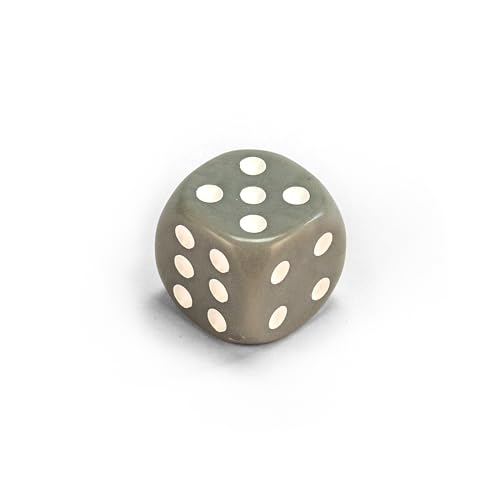Einzelne Bunte Acrylwürfel von Waldfelsen®: Augenwürfel aus Acrylglas Spielmaterial Zubehör Würfel 16 mm W6 D6 Standardgröße Knobel Dice 6-seitig (Farbe: Anthrazit-weiß) von Waldfelsen