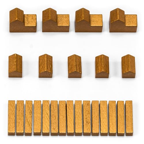 Waldfelsen® Hozfiguren: 4 Städte, 5 Siedlungen und 15 Straßen geeignet für Die Siedler (Farbe: Bronze) von Waldfelsen