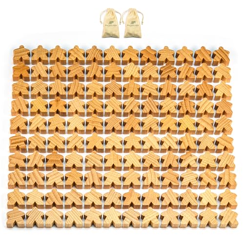 Waldfelsen® 16 mm Meeple aus Holz passend für Carcassonne (120 Stück als Blankomaterial) von Waldfelsen