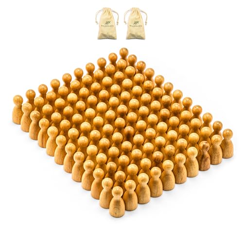 Waldfelsen® Halmakegel: 120 Halmakegel aus Buchenholz als Blankomaterial oder Zubehör von Waldfelsen