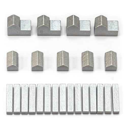 Waldfelsen® Hozfiguren: 4 Städte, 5 Siedlungen und 15 Straßen geeignet für Die Siedler (Farbe: Silber) von Waldfelsen