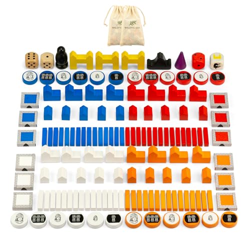 Waldfelsen® Spielfiguren aus Holz - 16 Städte, 20 Siedlungen, 60 Straßen, 12 Ritter, 6 Stadtmauern und Zubehör geeignet für das Basisspiel und Erweiterung Städte und Ritter von Die Siedler Waldfelsen® Spielfiguren aus Holz - 16 Städte, 20 Siedlungen, 60 Straßen, 12 Ritter, 6 Stadtmauern und Zubehör geeignet für das Basisspiel und Erweiterung Städte und Ritter von Die Siedler von Waldfelsen