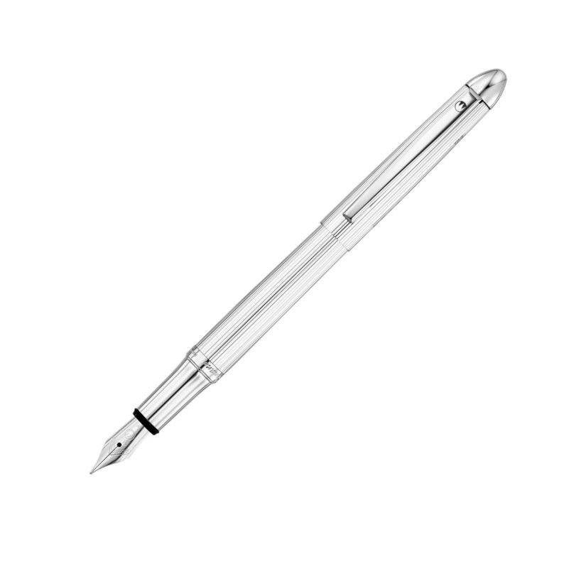 Waldmann Füllhalter Pocket Guillochiertes Linien-Dekor silber F Waldmann Füllhalter Pocket Guillochiertes Linien-Dekor silber F von Waldmann