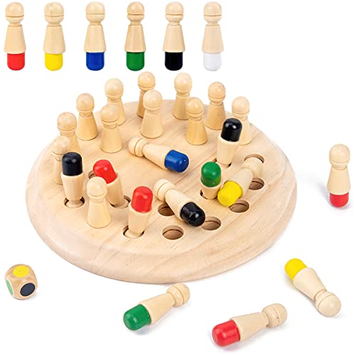Memory Match Stick Schach für Kinder, Waldspring Memory-Schachspiel aus Holz Fördert das Gedächtnis und das Konzentration, Gedächtnisschach für Geeignet für Kinder und ältere Menschen Memory Match Stick Schach für Kinder, Waldspring Memory-Schachspiel aus Holz Fördert das Gedächtnis und das Konzentration, Gedächtnisschach für Geeignet für Kinder und ältere Menschen von Waldspring