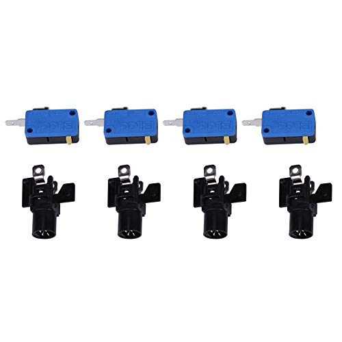 4 × LED Arcade Button Kit Teil 1 Spieler + 2 Spieler + LED Münze Tasten, Diy Arcade Push-Tasten für Arcade-Maschine Arcade-Spiele von Walfront
