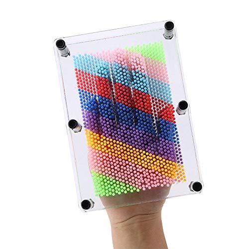 Pin Art Toy Bunte 3D-Pin-Skulptur Neuartige Kunststoff-Pin-Handform-Kunsttafel für und Erwachsene (transparentes Medium) von Walfront