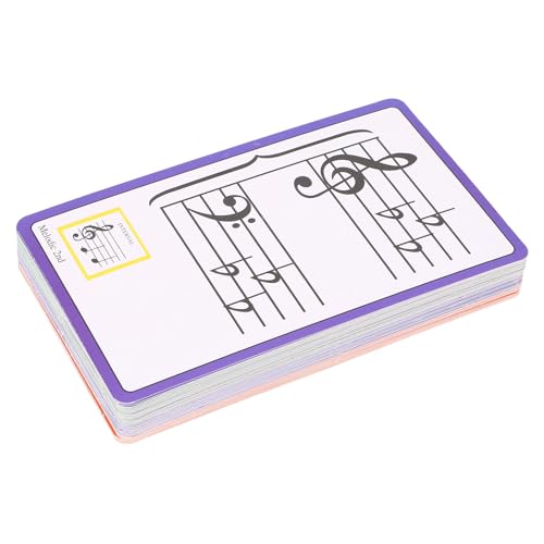 Walfront 50pcs Music Flash -Karten Klavierakkarten Flashkarten Farbcodierte Doppelseitige Lustige Bildungsländer für Kinder und Anfänger von Walfront