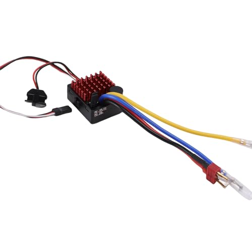 Walfront 60A Gebürstetes ESC -Wasser ESC mit 3 Betriebsmodi für RC Crawler Tanks Autos Boote Stütze 540 550 750 Motoren Abs Aluminiumlegierung Material von Walfront