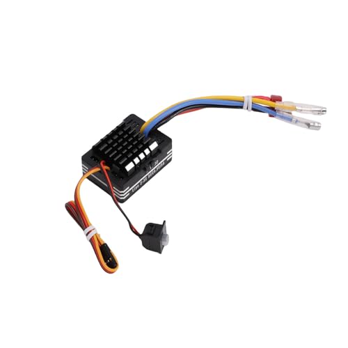 Walfront 80A Gebürstetes ESC-Wasser-ESC-Elektronik-Geschwindigkeits-Controller 5A BEC-Ausgangststopfen-Stuhlspannung 2-3S Lipo für 540 550 750 Motor für RC-Autoboot von Walfront