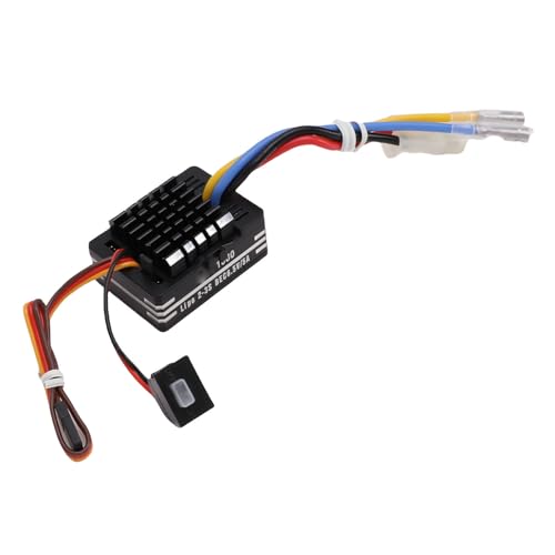 Walfront 80A Gebürstetes ESC für Automodell Wasserdicht ESC für RC Crawlers Electronic Speed ​​Controller Kompatibel mit 540/550/750 Motorunterstützung 2-3S Li-Batterie von Walfront