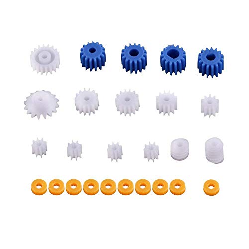 Plastik Zahnrad 26pcs Plastikspindel Schnecken Zahnrad Satz Sortierte Plastikwelle Für Flugzeug Auto Modell DIY Installationssatz 2mm / 2.3mm / 3mm / 3.17mm / 4mm Kunststoff Zahnräder von Walfront