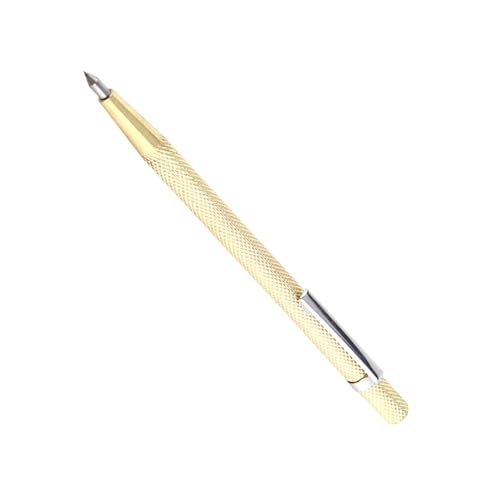Walfront Sciber aus Leichtmetalltasche für Glaskeramik -Graving, Schreiberwerkzeug mit Zange/Unterstützung für Leichte und Präzise Marken, Geeignet für die Fliesengravur (Gold) von Walfront