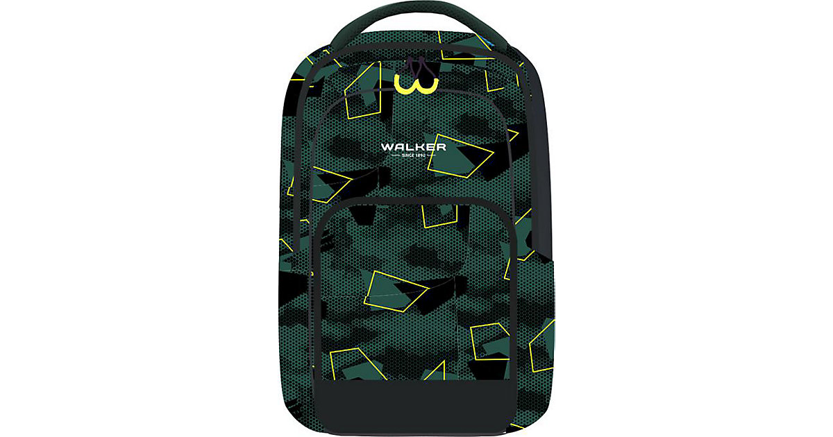 Schulrucksack WIZZARD COLLEGE 2.0 Green Polygon (2023) dunkelgrün von Walker