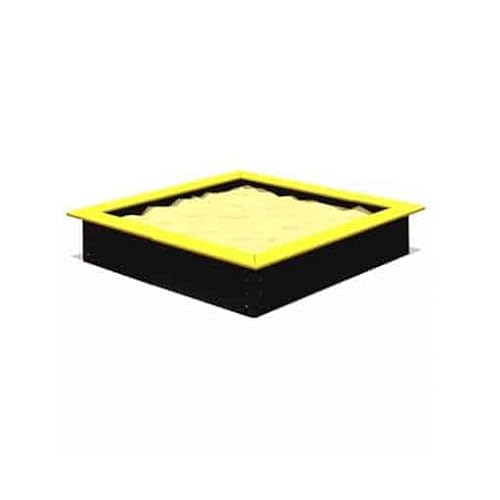 Sandkasten mit Sitzecken 150x150 Sandkiste Kinder Sandbox für Spielplatz Garten braun von Wallbarz