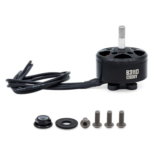 Walmeck Langer Drahtbürstenloser Motor, 14 Pol mit M5 -Welle, 18AWG -Silikondraht 250 Mm für Ferngesteuerte FPV Quadcopter (1280kV) von Walmeck