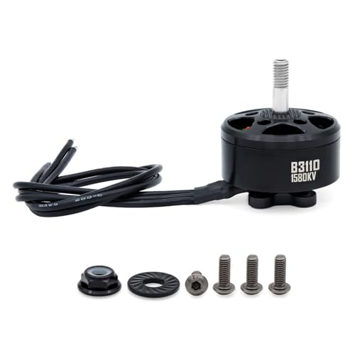 Walmeck Langer Drahtbürstenloser Motor, 14 Pol mit M5 -Welle, 18AWG -Silikondraht 250 Mm für Ferngesteuerte FPV Quadcopter (1580KV) von Walmeck