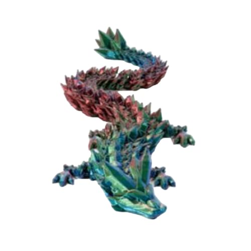 Walopola 2 Stück 3D-gedruckte leuchtende Drachen, Gelenkdrachen-Spielzeug, 3D-Kristall-Gelenk-Drachenfigur, flexible Gelenke, Heimdekoration, Büro-Spielzeug Walopola 2 Stück 3D-gedruckte leuchtende Drachen, Gelenkdrachen-Spielzeug, 3D-Kristall-Gelenk-Drachenfigur, flexible Gelenke, Heimdekoration, Büro-Spielzeug von Walopola