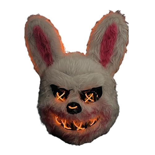 Walopola Halloween Tier Gesichtsbedeckung, Im Dunkeln leuchtende Tier-Gesichtsmaske, Leuchtende Gruselige Bären/Hasen Gesichtsbedeckung, Halloween Tier Maske Cosplay Kostüm Requisite für Geburtstagsfe Walopola Halloween Tier Gesichtsbedeckung, Im Dunkeln leuchtende Tier-Gesichtsmaske, Leuchtende Gruselige Bären/Hasen Gesichtsbedeckung, Halloween Tier Maske Cosplay Kostüm Requisite für Geburtstagsfe von Walopola