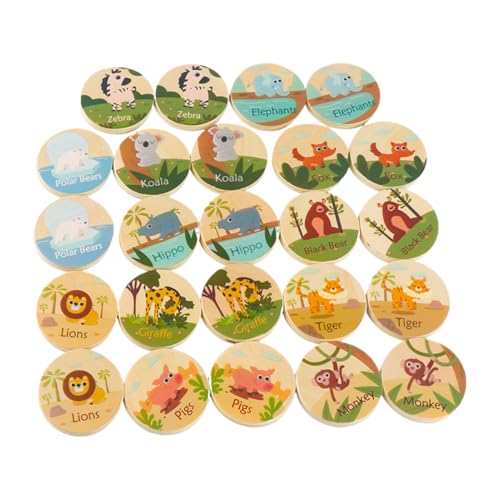 Walopola -Tier-Matching-Spiel,Tier-Matching-Kartenspiel | Kinderspielzeugkarten-Matching-Tierspiel - Lernaktivitäten im Vorschulalter, Tier-Matching-Puzzlespiel für und Mädchen ab 3 Jahren von Walopola