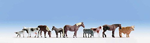 Walthers SceneMaster 949-6073 Large Farm Animals (9) Figure Set von Walthers SceneMaster