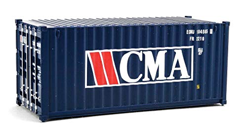 Walthers SceneMaster HO-Modell von CMA (blau, weiß, rot), 6,8 m Wellpappenbehälter von Walthers