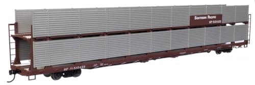 Spur H0 - Güterwagen 89' Flatcar Auto Rack Southern Pacific von Walthers
