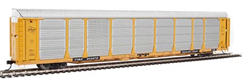 Spur H0 - Walthers 89' Thrall Bi-Level Auto Carrier Milwaukee Road TTGX Flatcar von Walthers