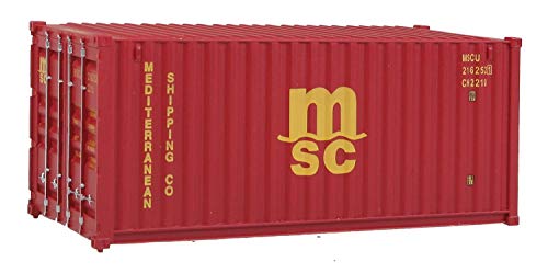 Walthers SceneMaster RS MSC Container, 20', Red von Walthers SceneMaster