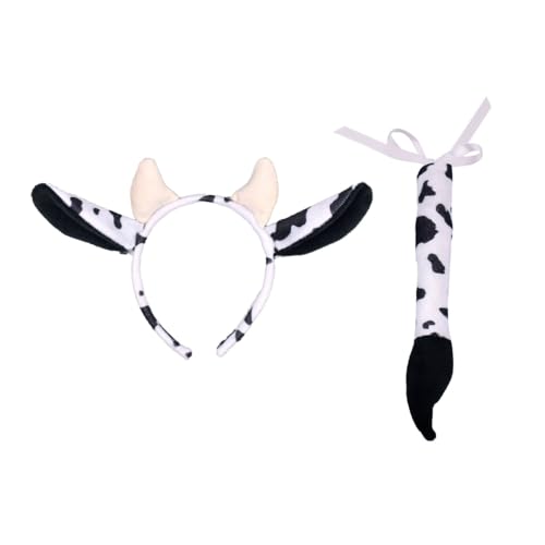 1 Satz Tierohren Haarreif mit Ohren und Schwanz Kostüm-Set Ohrentier-Stirnband Haarband Haarschmuck Accessoire Kopfschmuck,für Geburtstag Themenparty Karneval Mottoparty Fasching,Schwarz Weiß C 1 Satz Tierohren Haarreif mit Ohren und Schwanz Kostüm-Set Ohrentier-Stirnband Haarband Haarschmuck Accessoire Kopfschmuck,für Geburtstag Themenparty Karneval Mottoparty Fasching,Schwarz Weiß C von Wambere