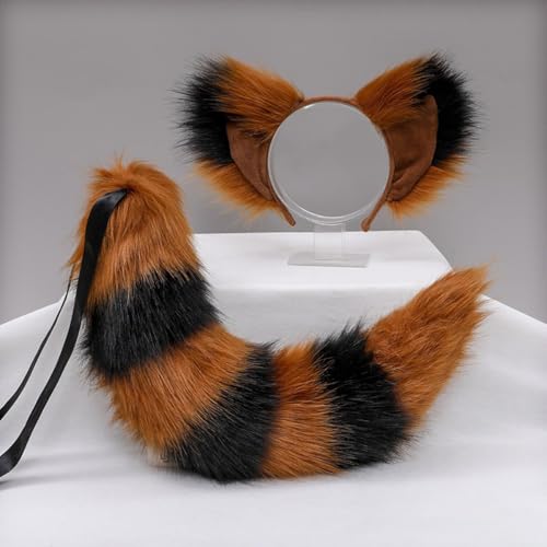 1 Set Fuchs-Stirnband und Fuchsschwanz-Set Haarbänder Haarreifen Kopfschmuck Haarschmuck für Cosplay Kostüm Party Dekoration Dressing Parteien Faschingskostüm,Seilschwanz,Kamel Schwarz C 1 Set Fuchs-Stirnband und Fuchsschwanz-Set Haarbänder Haarreifen Kopfschmuck Haarschmuck für Cosplay Kostüm Party Dekoration Dressing Parteien Faschingskostüm,Seilschwanz,Kamel Schwarz C von Wambere
