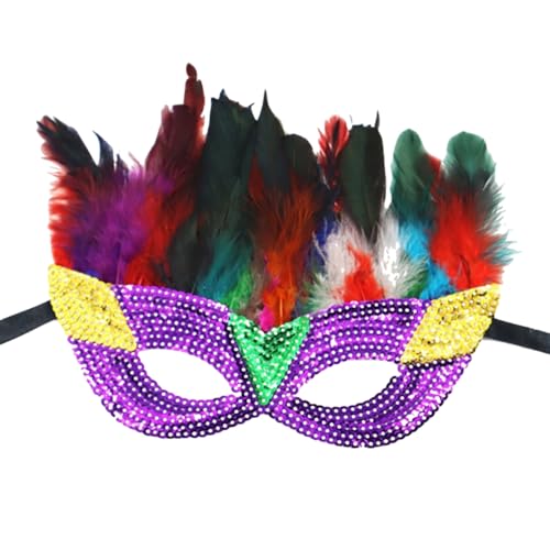 1 Stück Maskerade Maske mit Feder,Pailletten-Federmaske,Karneval Augenmaske,Dekorative Augenmaske,Gothic Maskerade Gesichtsmasken,für Halloween Karneval Party Kostüm Cosplay,B1 1 Stück Maskerade Maske mit Feder,Pailletten-Federmaske,Karneval Augenmaske,Dekorative Augenmaske,Gothic Maskerade Gesichtsmasken,für Halloween Karneval Party Kostüm Cosplay,B1 von Wambere