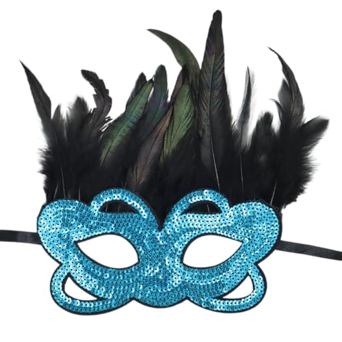 1 Stück Maskerade Maske mit Feder,Pailletten-Federmaske,Karneval Augenmaske,Dekorative Augenmaske,Gothic Maskerade Gesichtsmasken,für Halloween Karneval Party Kostüm Cosplay,B19 1 Stück Maskerade Maske mit Feder,Pailletten-Federmaske,Karneval Augenmaske,Dekorative Augenmaske,Gothic Maskerade Gesichtsmasken,für Halloween Karneval Party Kostüm Cosplay,B19 von Wambere