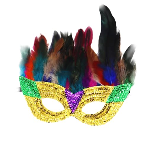 1 Stück Maskerade Maske mit Feder,Pailletten-Federmaske,Karneval Augenmaske,Dekorative Augenmaske,Gothic Maskerade Gesichtsmasken,für Halloween Karneval Party Kostüm Cosplay,B2 1 Stück Maskerade Maske mit Feder,Pailletten-Federmaske,Karneval Augenmaske,Dekorative Augenmaske,Gothic Maskerade Gesichtsmasken,für Halloween Karneval Party Kostüm Cosplay,B2 von Wambere