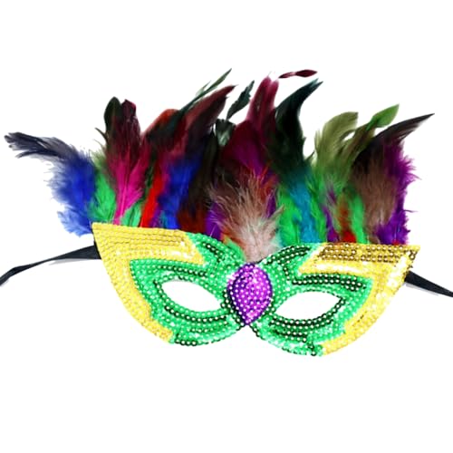 1 Stück Maskerade Maske mit Feder,Pailletten-Federmaske,Karneval Augenmaske,Dekorative Augenmaske,Gothic Maskerade Gesichtsmasken,für Halloween Karneval Party Kostüm Cosplay,B5 1 Stück Maskerade Maske mit Feder,Pailletten-Federmaske,Karneval Augenmaske,Dekorative Augenmaske,Gothic Maskerade Gesichtsmasken,für Halloween Karneval Party Kostüm Cosplay,B5 von Wambere