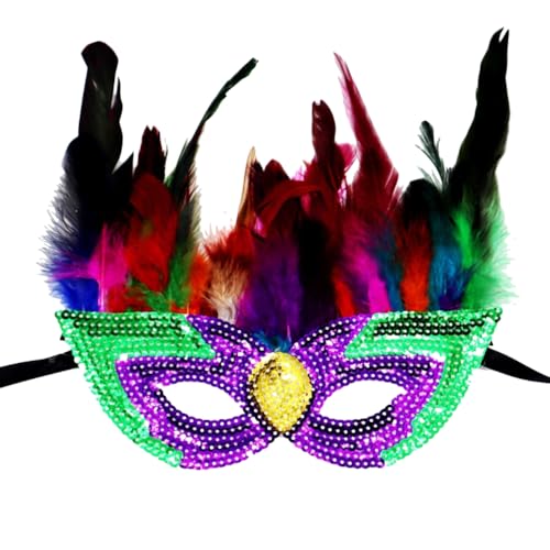 1 Stück Maskerade Maske mit Feder,Pailletten-Federmaske,Karneval Augenmaske,Dekorative Augenmaske,Gothic Maskerade Gesichtsmasken,für Halloween Karneval Party Kostüm Cosplay,B6 1 Stück Maskerade Maske mit Feder,Pailletten-Federmaske,Karneval Augenmaske,Dekorative Augenmaske,Gothic Maskerade Gesichtsmasken,für Halloween Karneval Party Kostüm Cosplay,B6 von Wambere