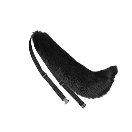 Handgemachte Fuchs Ohren Haarband Haarreif Katze Ohr Stirnband Wolf Ohren Stirnband Haarschmuck Halloween Weihnachten Kostüm Anime Cosplay Kopfbedeckung,Kunstpelz Fuchs Wolf Schwanz,Schwarz B Handgemachte Fuchs Ohren Haarband Haarreif Katze Ohr Stirnband Wolf Ohren Stirnband Haarschmuck Halloween Weihnachten Kostüm Anime Cosplay Kopfbedeckung,Kunstpelz Fuchs Wolf Schwanz,Schwarz B von Wambere
