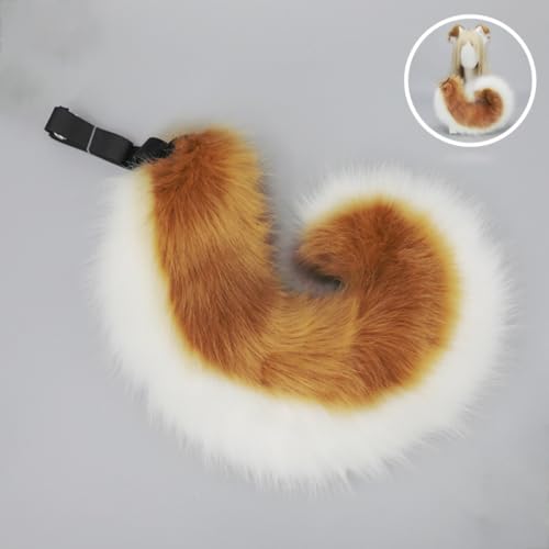 Hundeohren Haarband Kawaii Haarschmuck Cosplay Kopf Zubehör Hundeohr-Stirnband Kunstpelz Plüsch Ohren Schwanz Set für Damen Halloween Karneval Weihnachten Cosplay Party,Dunkel Kamel Weiß B Hundeohren Haarband Kawaii Haarschmuck Cosplay Kopf Zubehör Hundeohr-Stirnband Kunstpelz Plüsch Ohren Schwanz Set für Damen Halloween Karneval Weihnachten Cosplay Party,Dunkel Kamel Weiß B von Wambere