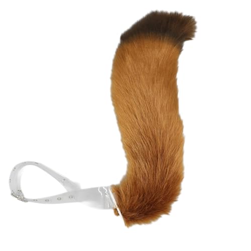 Kunstfell Fuchsohren Haarreif Plüsch Ohren Stirnbänder Schwanz Set Mit Verstellbarer Schnalle für Mädchen Jungen Teens Frauen Halloween Kostüme Fasching Karneval Masquerade Cosplay,Gelb Weiß C von Wambere