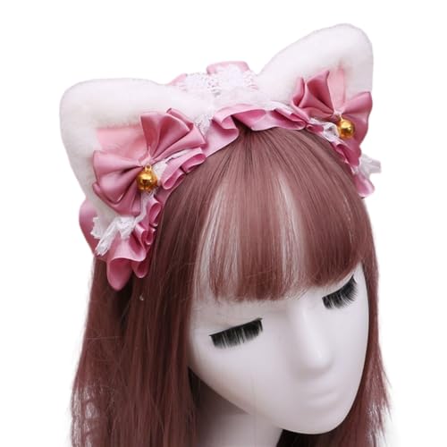Lolita-Stirnband mit Spitze Katzenohren Stirnband,Katze Haarbänder Haarschmuck,Retro Haarreifen Kopfschmuck Haarschmuck für Cosplay Kostüm Party Dekoration Dressing Parteien Halloween,Rosa A Lolita-Stirnband mit Spitze Katzenohren Stirnband,Katze Haarbänder Haarschmuck,Retro Haarreifen Kopfschmuck Haarschmuck für Cosplay Kostüm Party Dekoration Dressing Parteien Halloween,Rosa A von Wambere