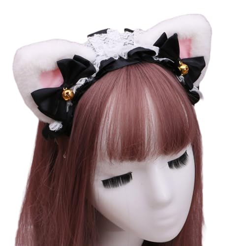 Lolita-Stirnband mit Spitze Katzenohren Stirnband,Katze Haarbänder Haarschmuck,Retro Haarreifen Kopfschmuck Haarschmuck für Cosplay Kostüm Party Dekoration Dressing Parteien Halloween,Schwarz A Lolita-Stirnband mit Spitze Katzenohren Stirnband,Katze Haarbänder Haarschmuck,Retro Haarreifen Kopfschmuck Haarschmuck für Cosplay Kostüm Party Dekoration Dressing Parteien Halloween,Schwarz A von Wambere
