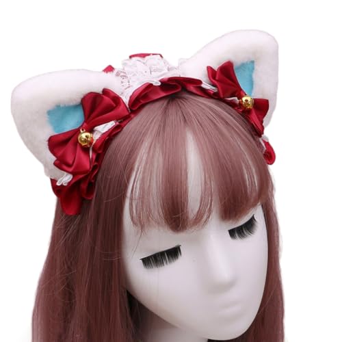 Lolita-Stirnband mit Spitze Katzenohren Stirnband,Katze Haarbänder Haarschmuck,Retro Haarreifen Kopfschmuck Haarschmuck für Cosplay Kostüm Party Dekoration Dressing Parteien Halloween,Weinrot C Lolita-Stirnband mit Spitze Katzenohren Stirnband,Katze Haarbänder Haarschmuck,Retro Haarreifen Kopfschmuck Haarschmuck für Cosplay Kostüm Party Dekoration Dressing Parteien Halloween,Weinrot C von Wambere