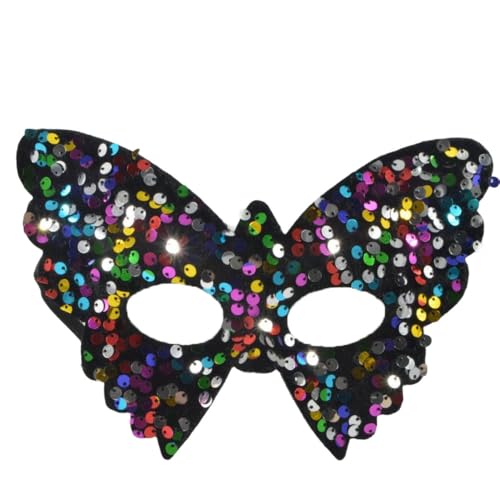 Pailletten Schmetterlingsmaske Damen Masquerade Maske Karneval Dekorationen Masken Weihnachtsmaske Cosplay Masken für Halloween Maskerade Party Fasching Karneval Abschlussball,Buntes B Pailletten Schmetterlingsmaske Damen Masquerade Maske Karneval Dekorationen Masken Weihnachtsmaske Cosplay Masken für Halloween Maskerade Party Fasching Karneval Abschlussball,Buntes B von Wambere